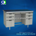 Color Top Office Table With Steel Cabinets And Legs